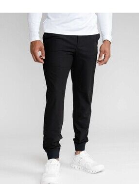 Rhoback Delta Jogger Pants Black Medium Performance Golf Athletic 28"inseam
